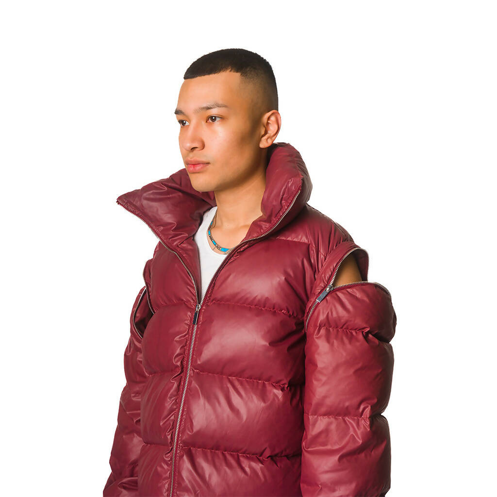 Dolor Plum Down Puffer Jacket