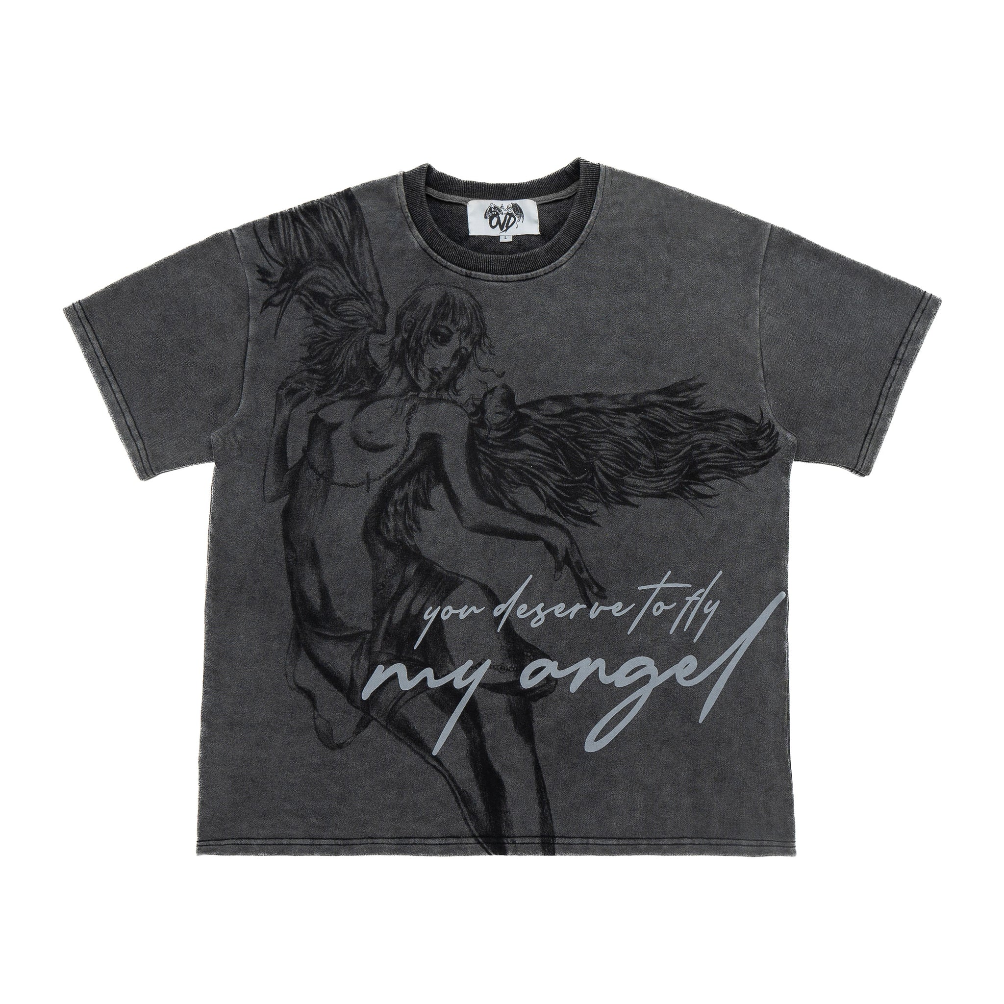 "ANGEL HVY WGHT WASHED TEE"