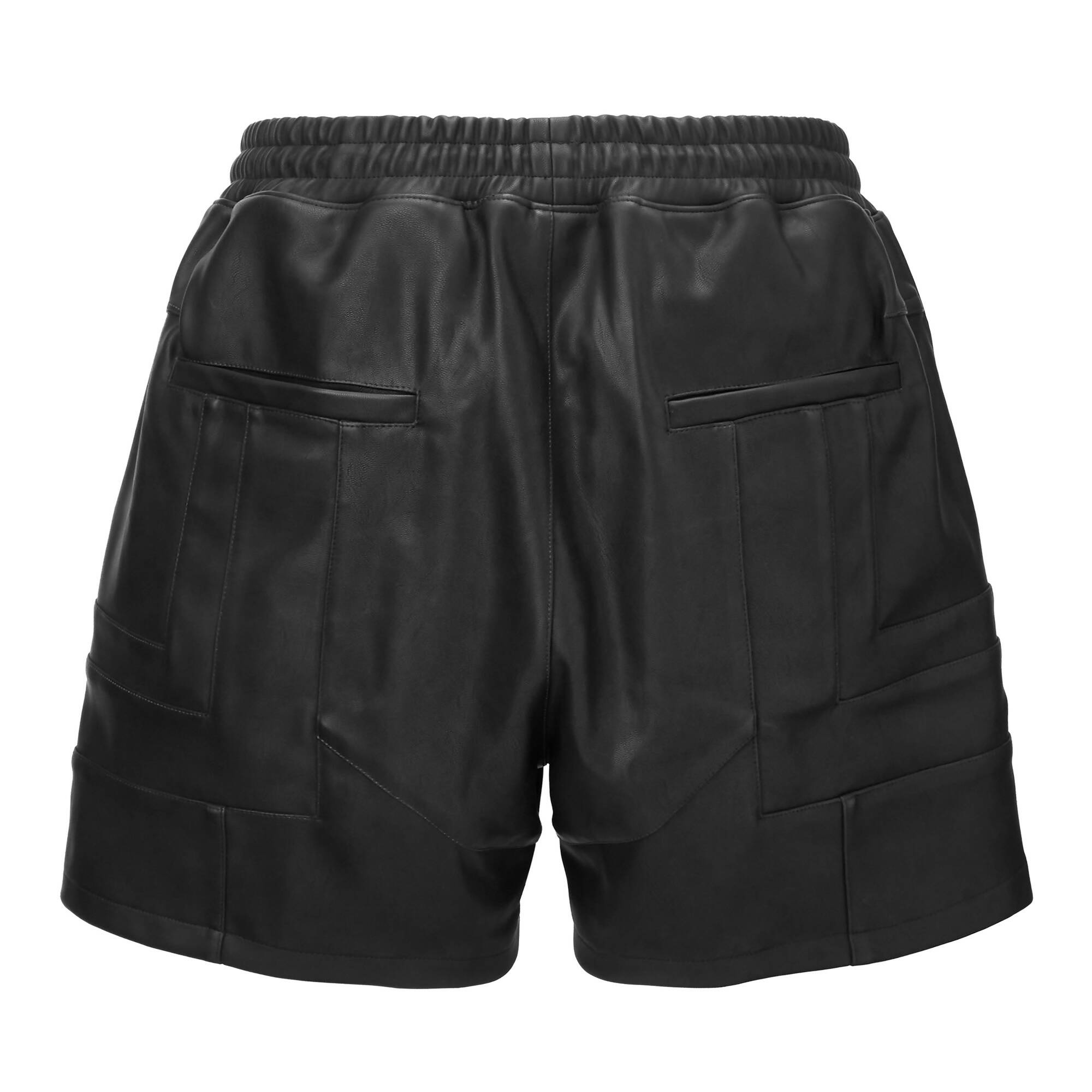 Leather Paneled Shorts