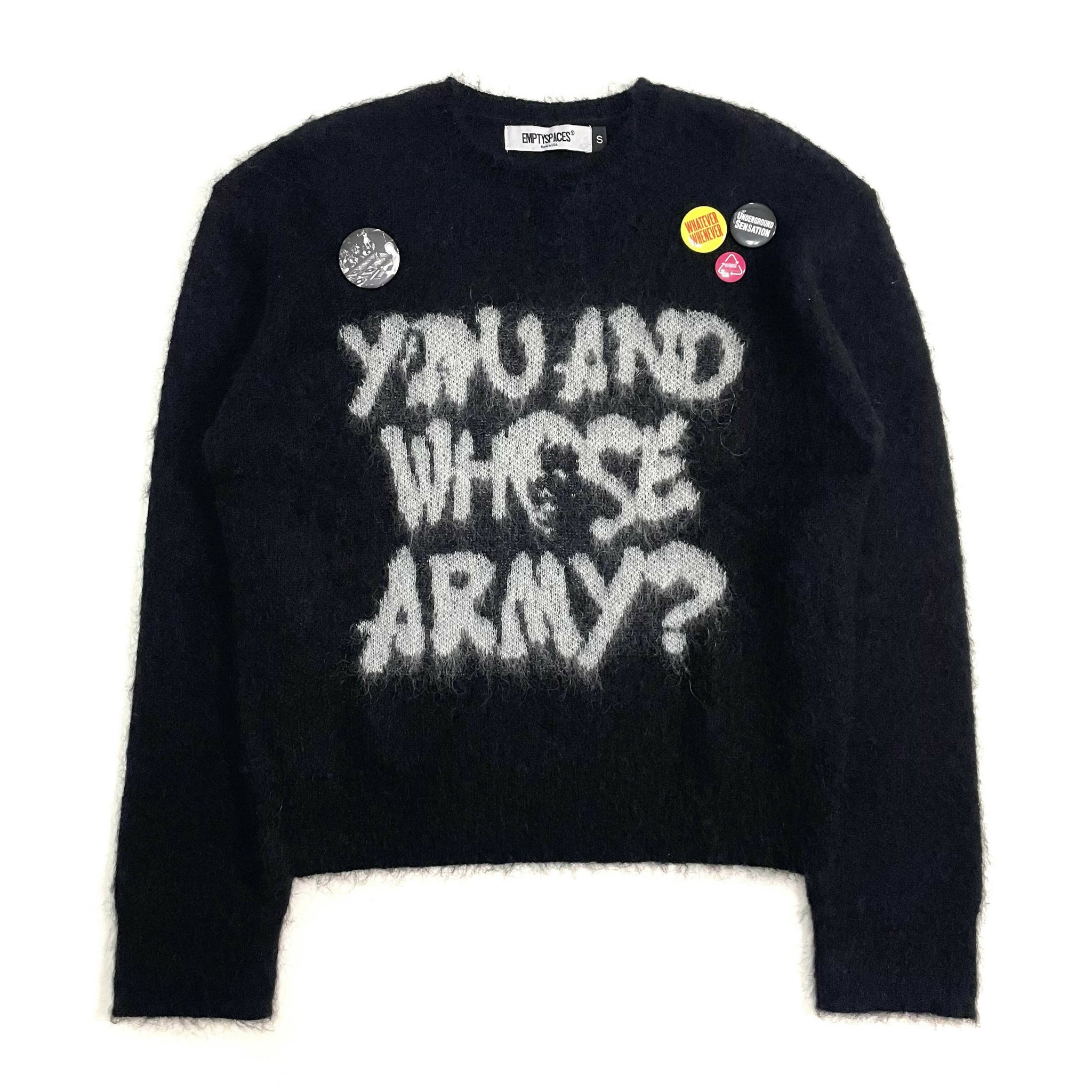 ARMY MOHAIR SWEATER- BLACK