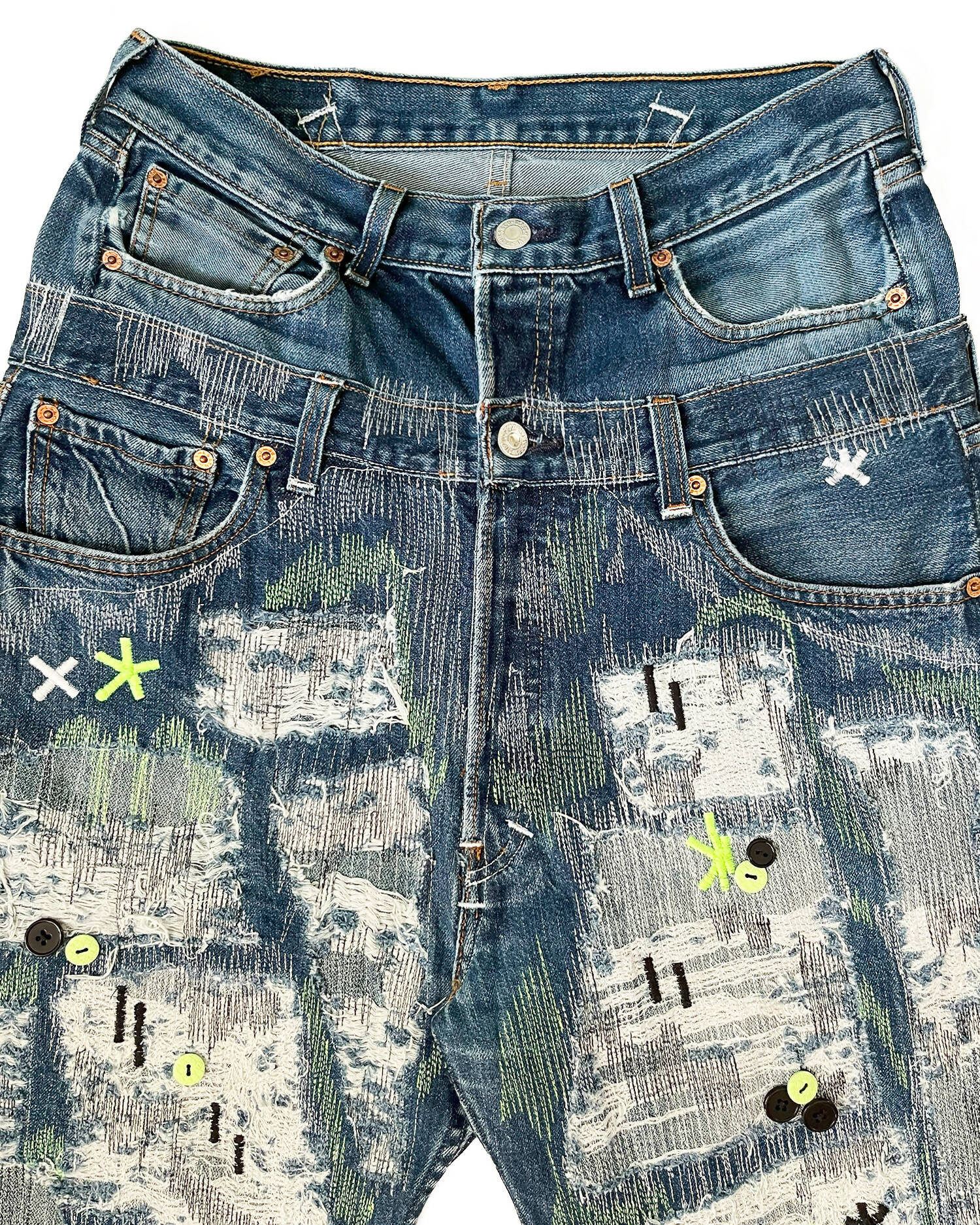 Heavyweight Double-Waisted Jeans [Waist 32]
