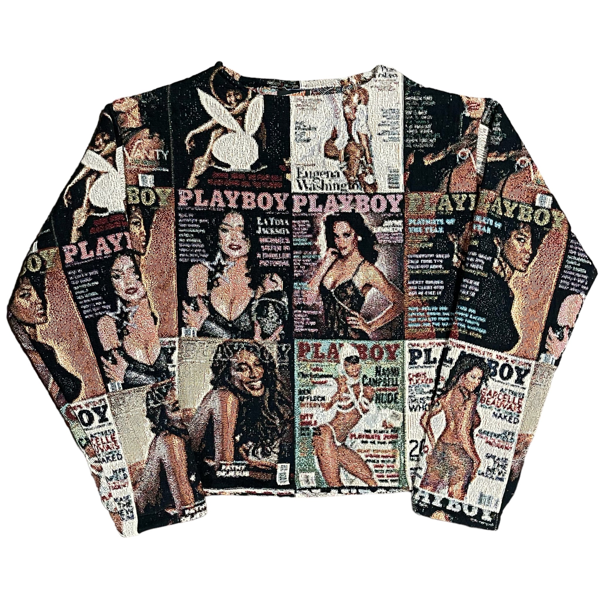 PLAYBOY WOVEN TAPESTRY SWEATER