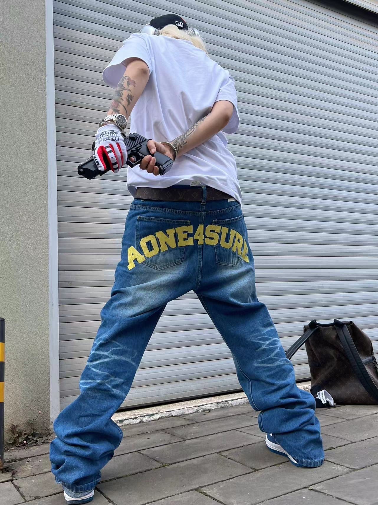 AONE4SURE x ILOVEUIHATEU Denim Pants XL - デニム/ジーンズ