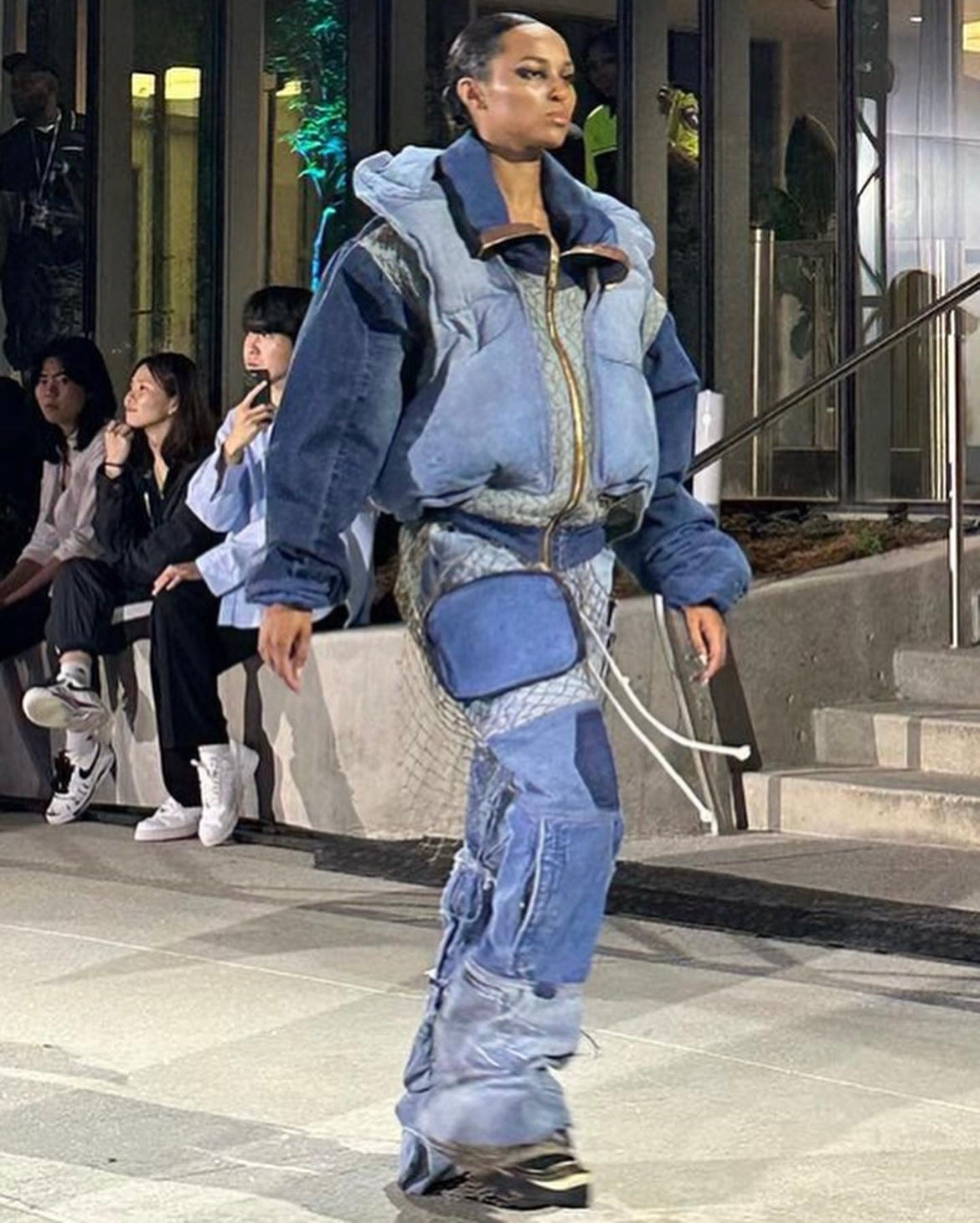 RECONSTRUCTED STACKED DENIM