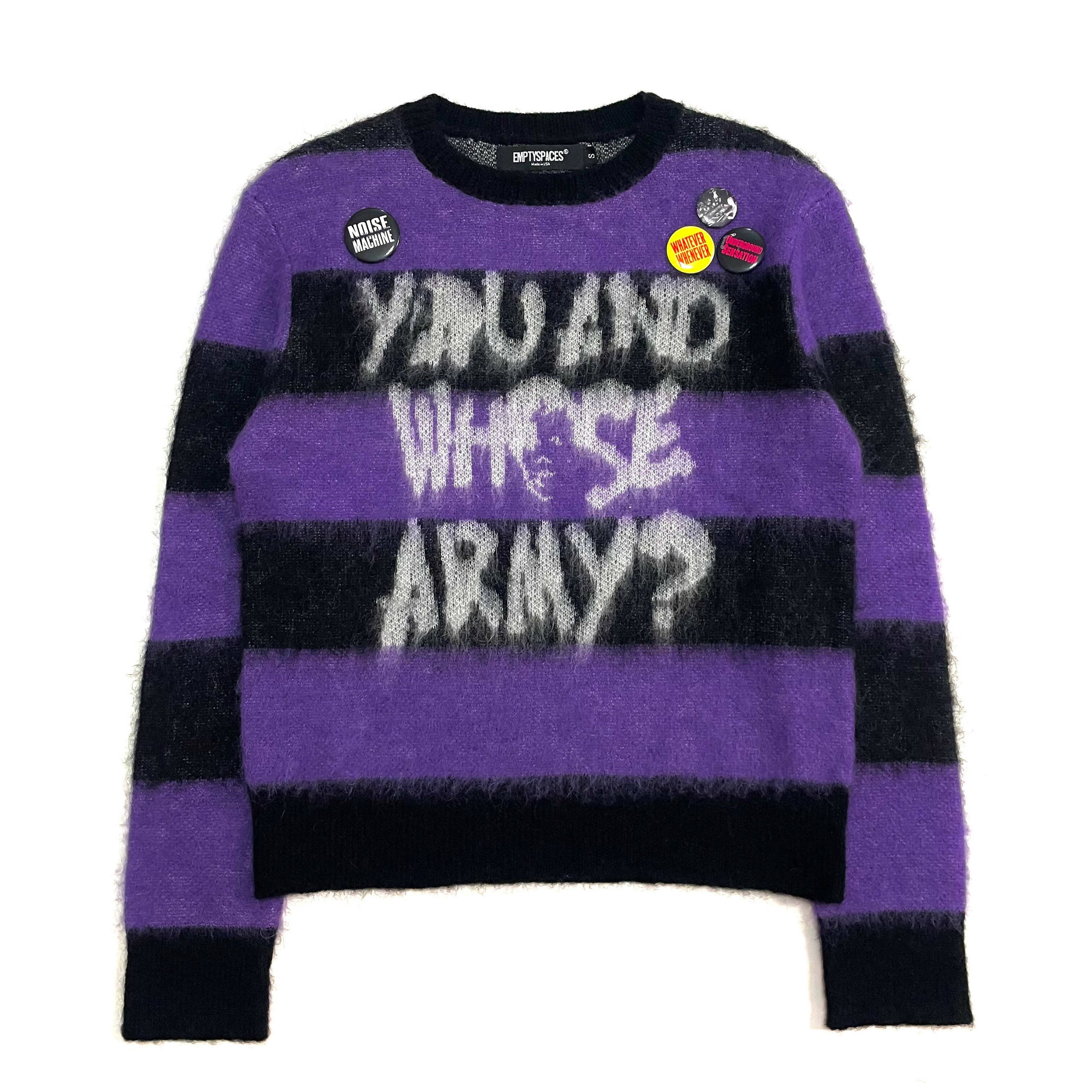 ARMY MOHAIR SWEATER- PURPLE