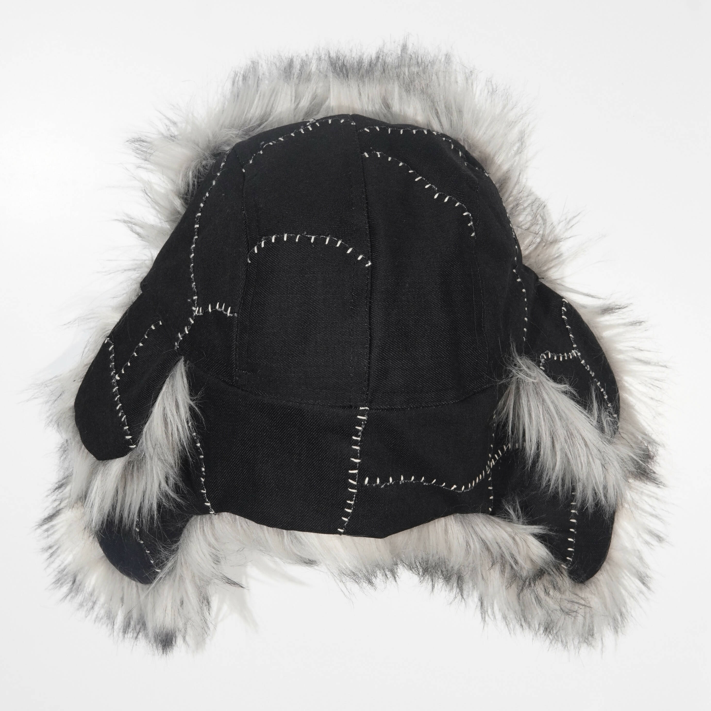 Hand-stitched Denim Trapper Hat