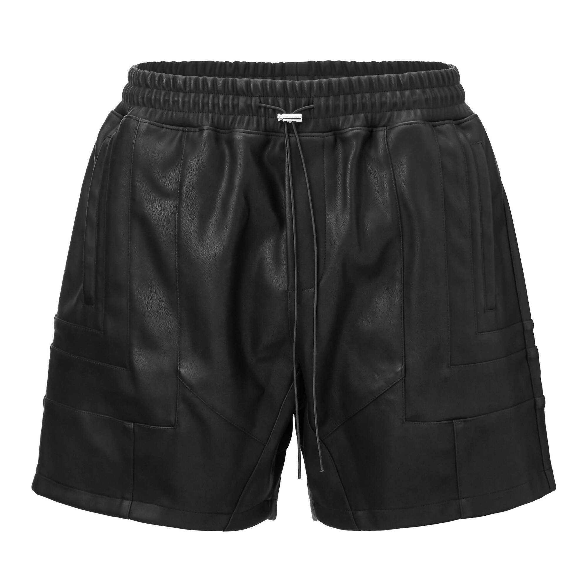 Leather Paneled Shorts