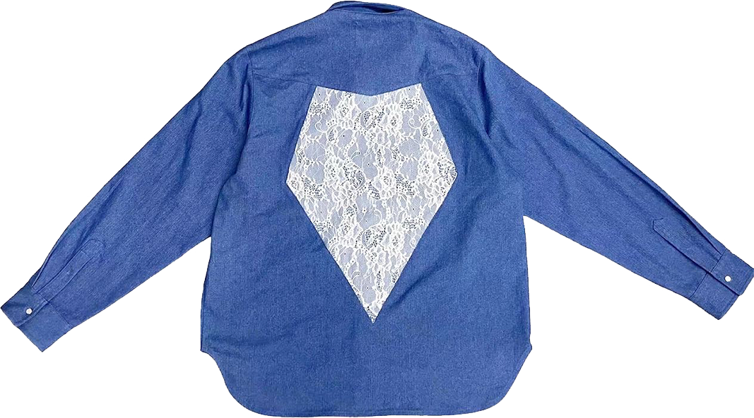 "Cowboy Kisses" Lace Pearlsnap Shirt