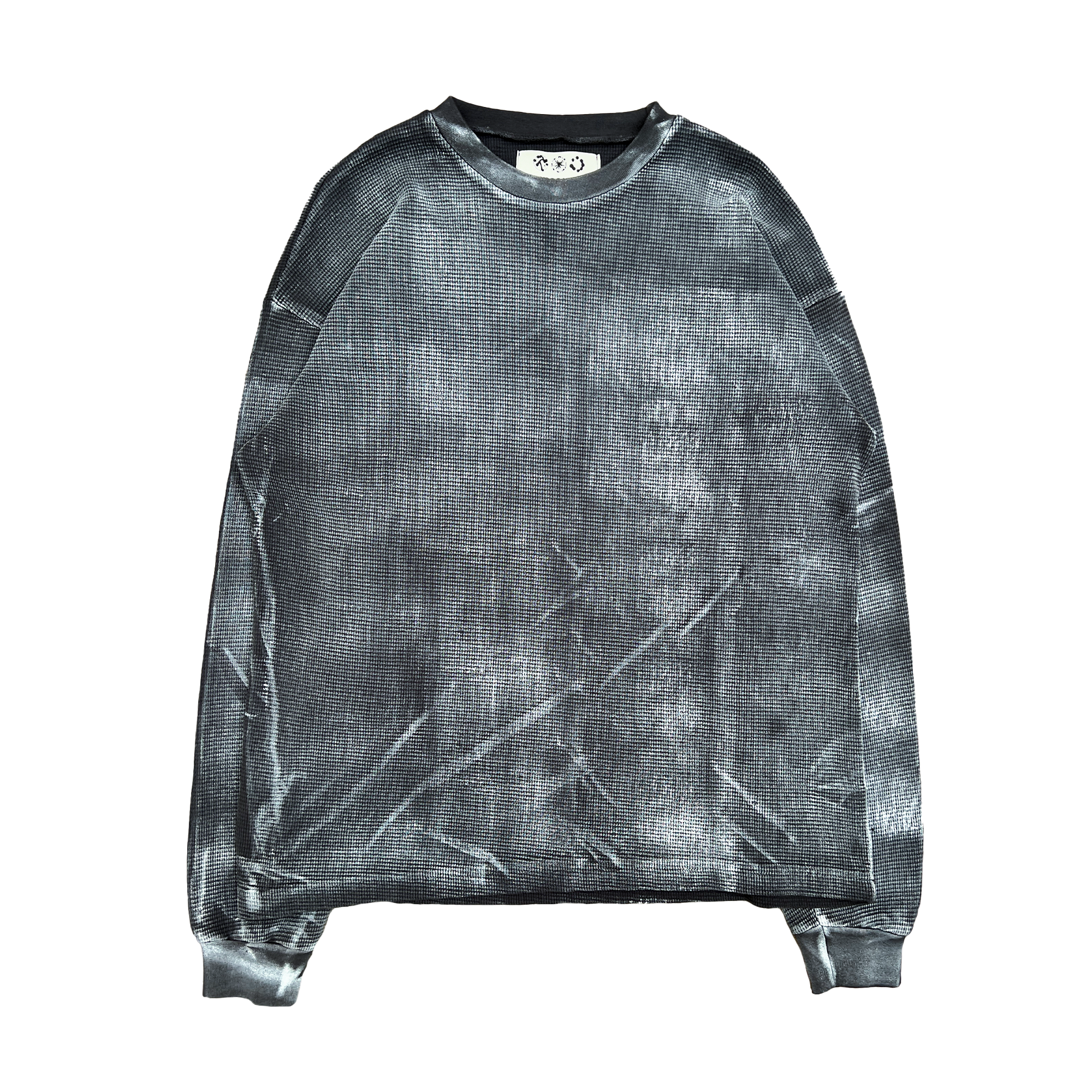 midnight blue painted thermal longsleeve