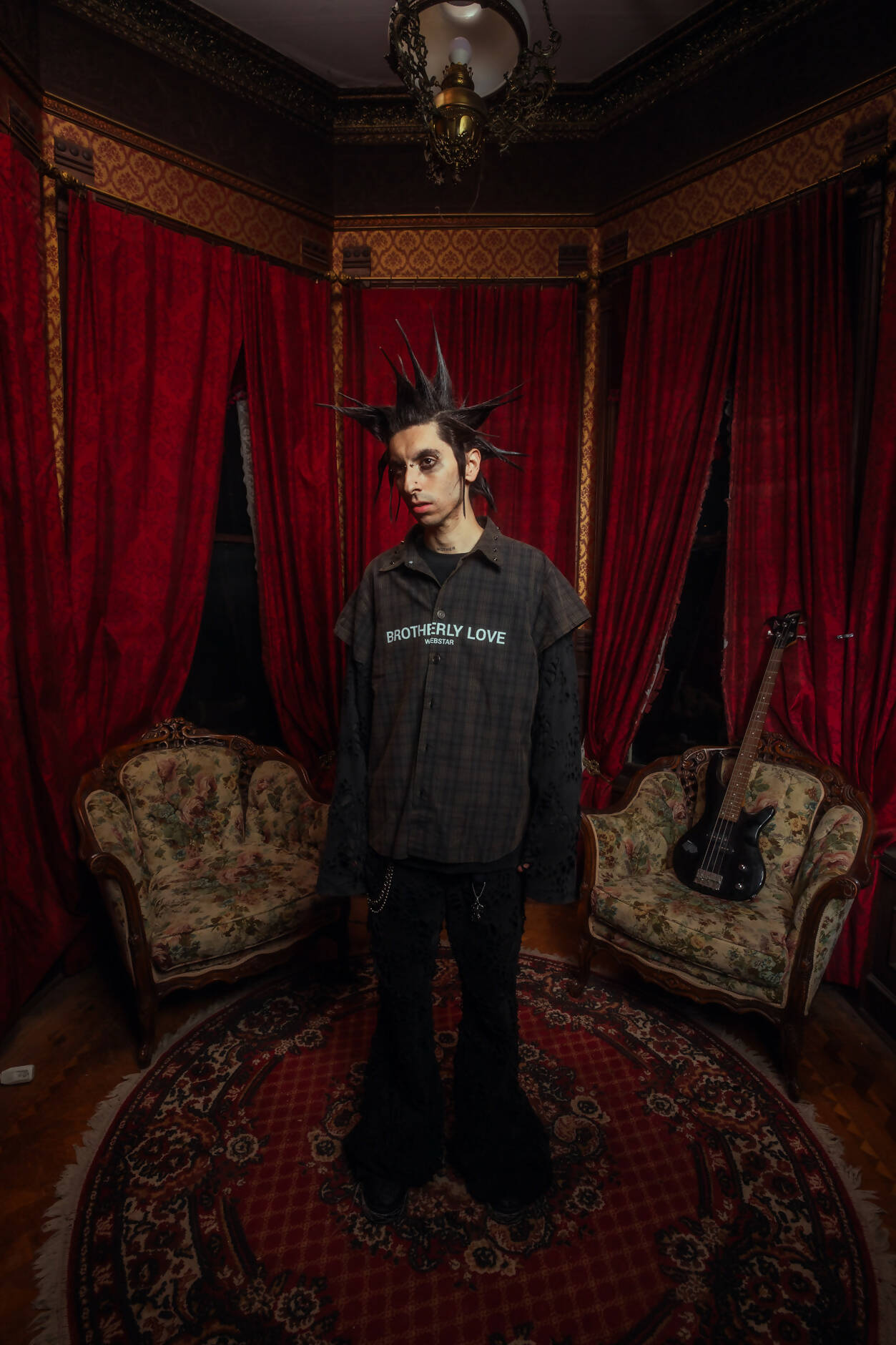 BL OVERLAPPING CROWLEY SHIRT WITH BURNEDWEB GARMENT SLEEVES [PRE-ORDER]