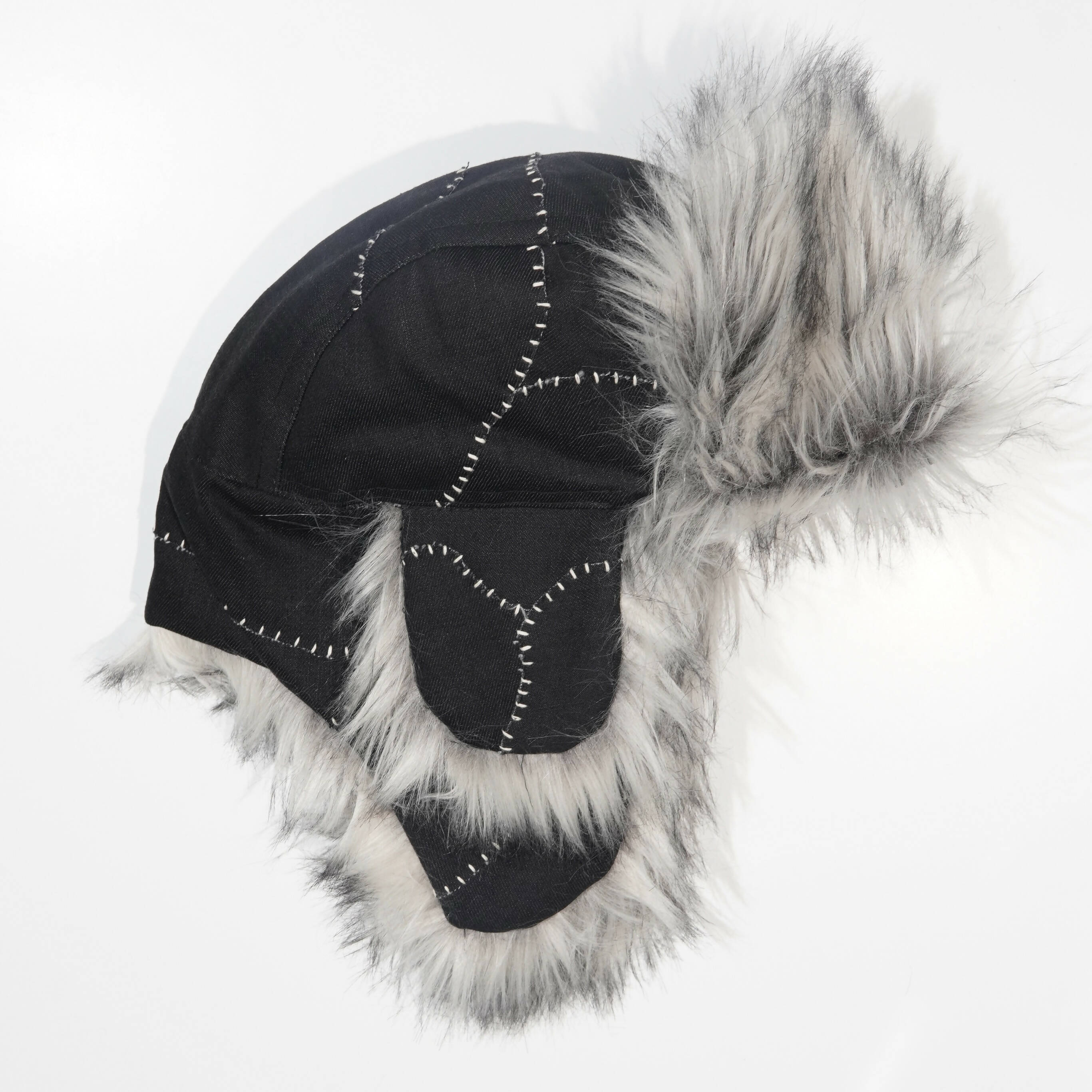 Hand-stitched Denim Trapper Hat