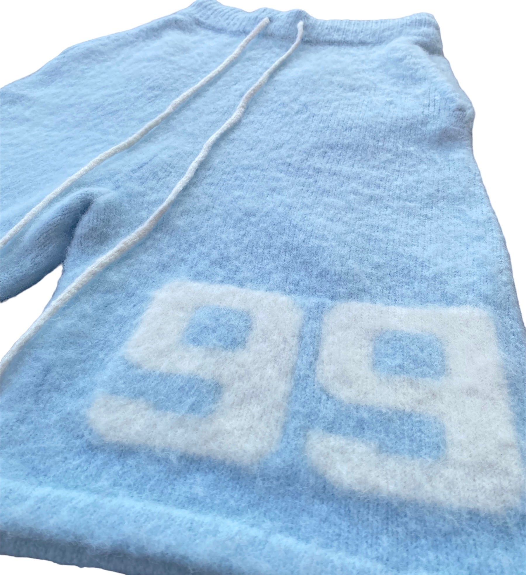 Mohair Shorts Baby Blue