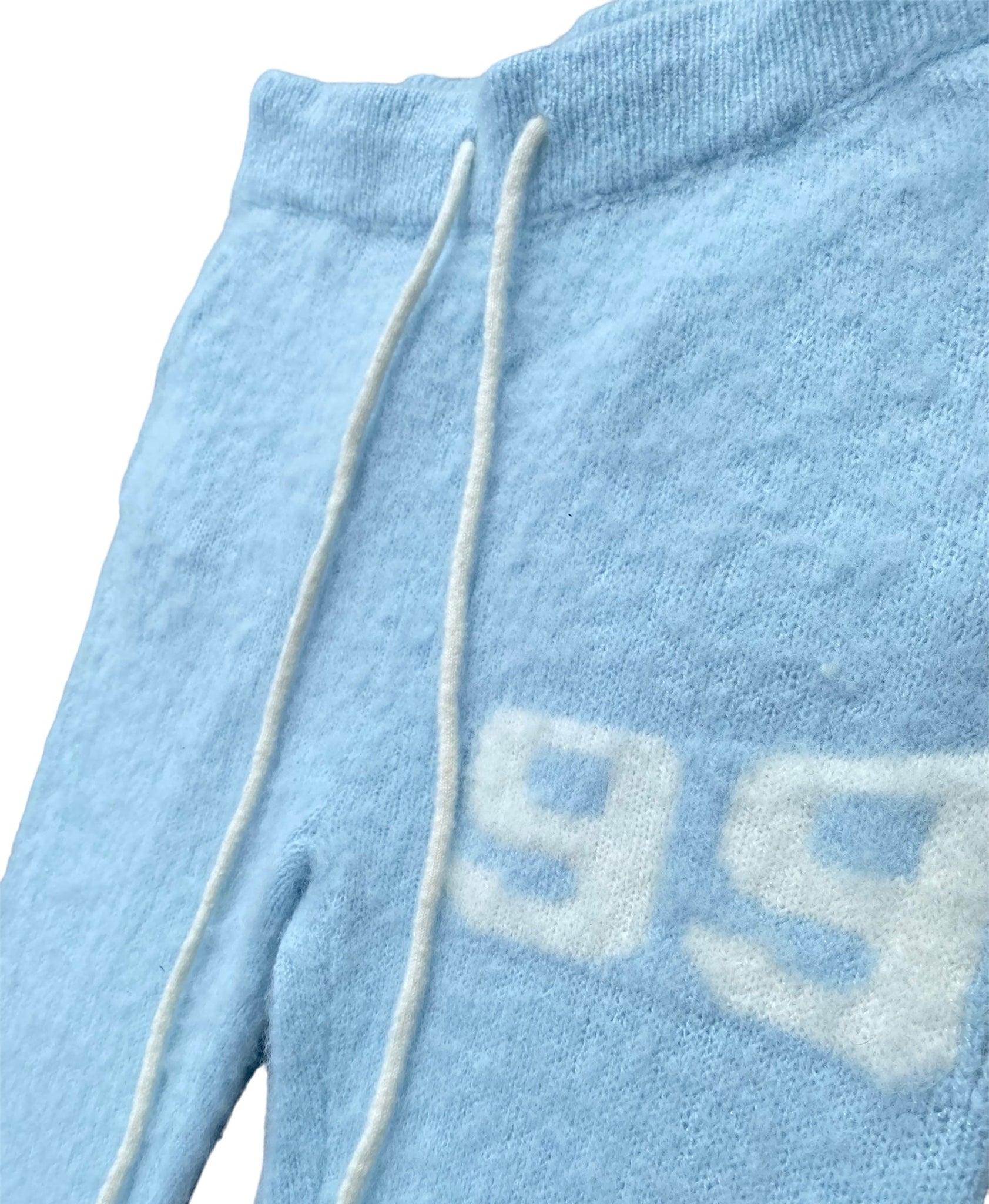Mohair Flare Pants Baby Blue