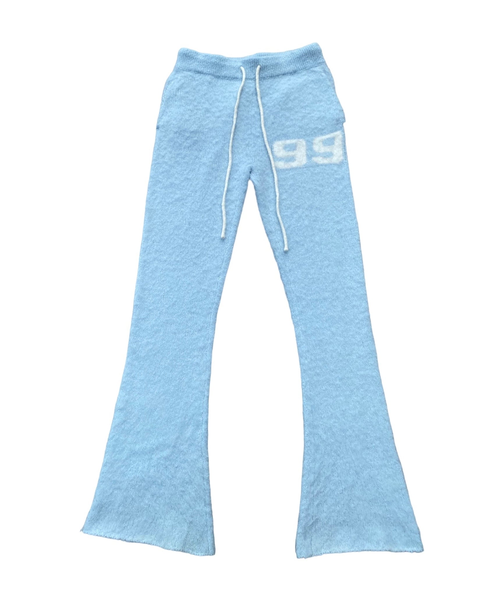 Mohair Flare Pants Baby Blue