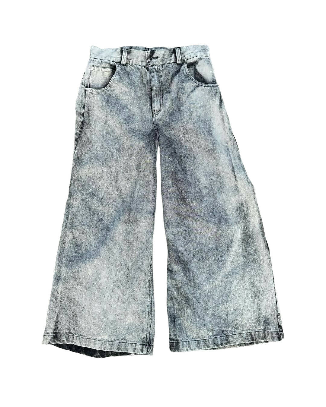 Stone wash baggy jeans
