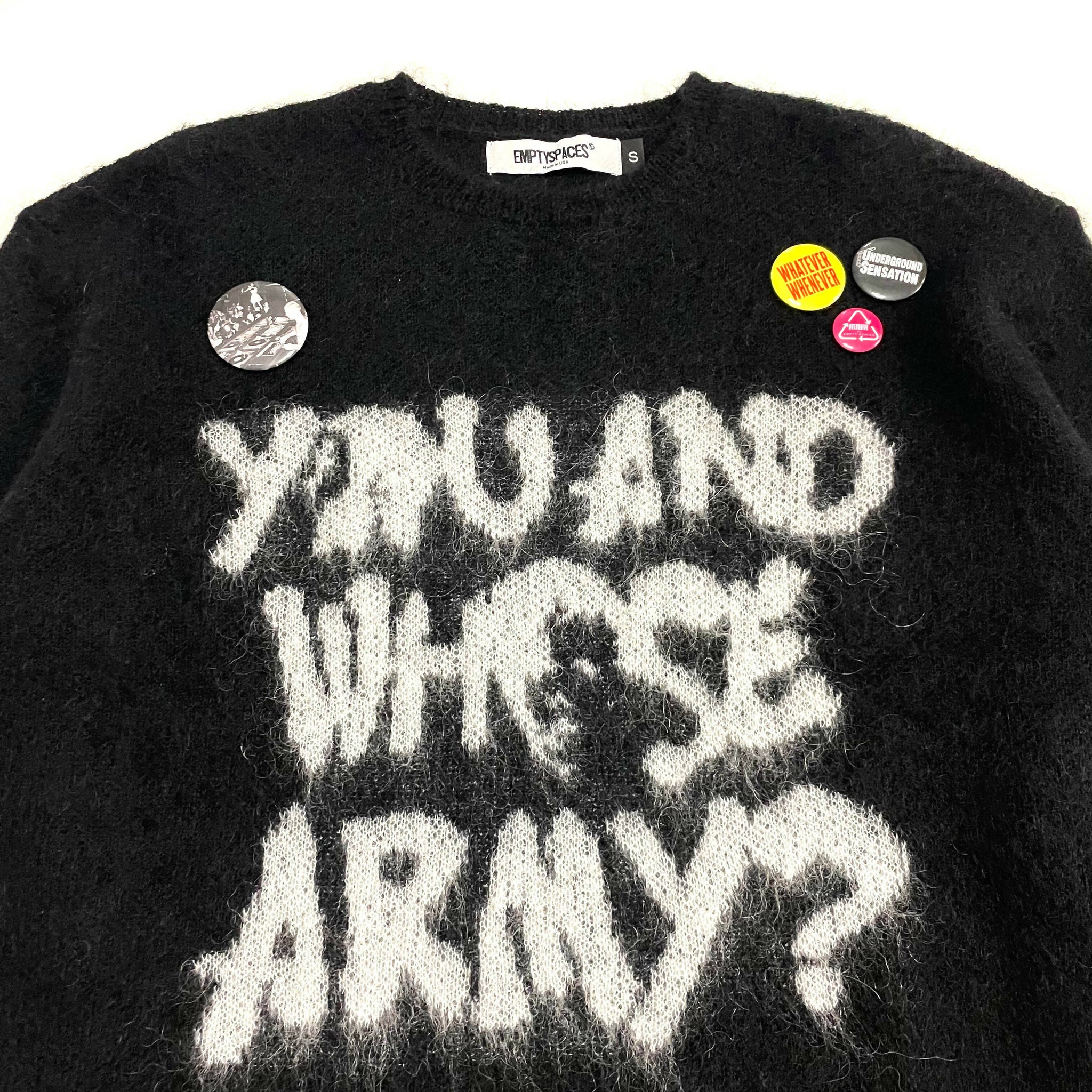 ARMY MOHAIR SWEATER- BLACK