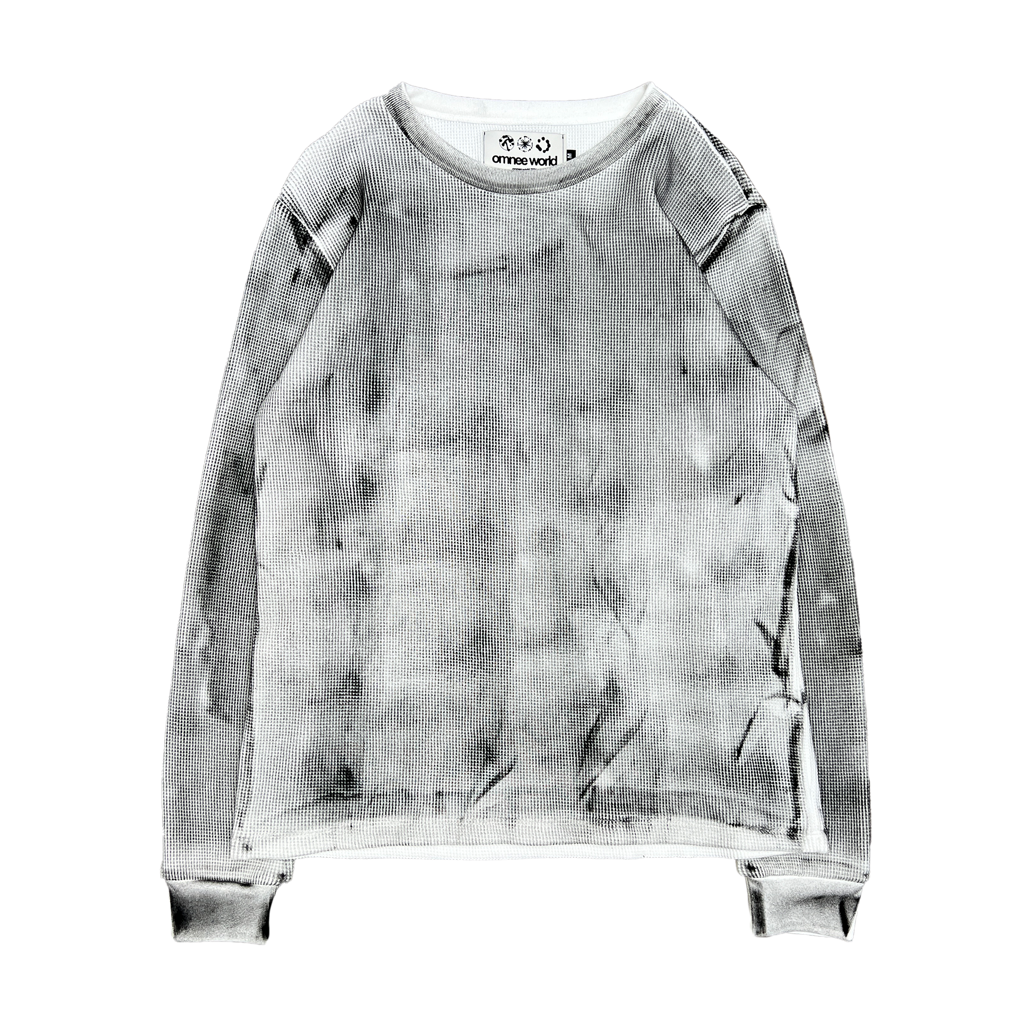 white dusk painted thermal longsleeve